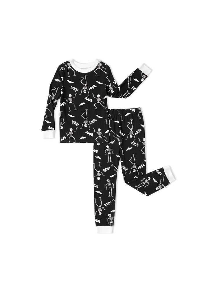 Christmas / Halloween Pajamas 2-piece Bamboo Pajamas Set With Playful Print for Toddler / Kids ( Snug-Fitting) Color block