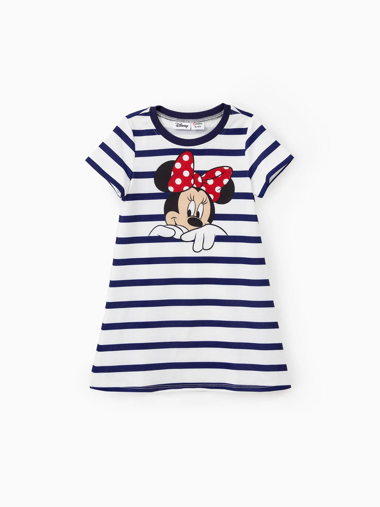 Robe Naia™ Disney Mickey et ses amis pour petite fille/enfant Imprimé rayures et personnages Manches courtes RAYURES COLORÉES