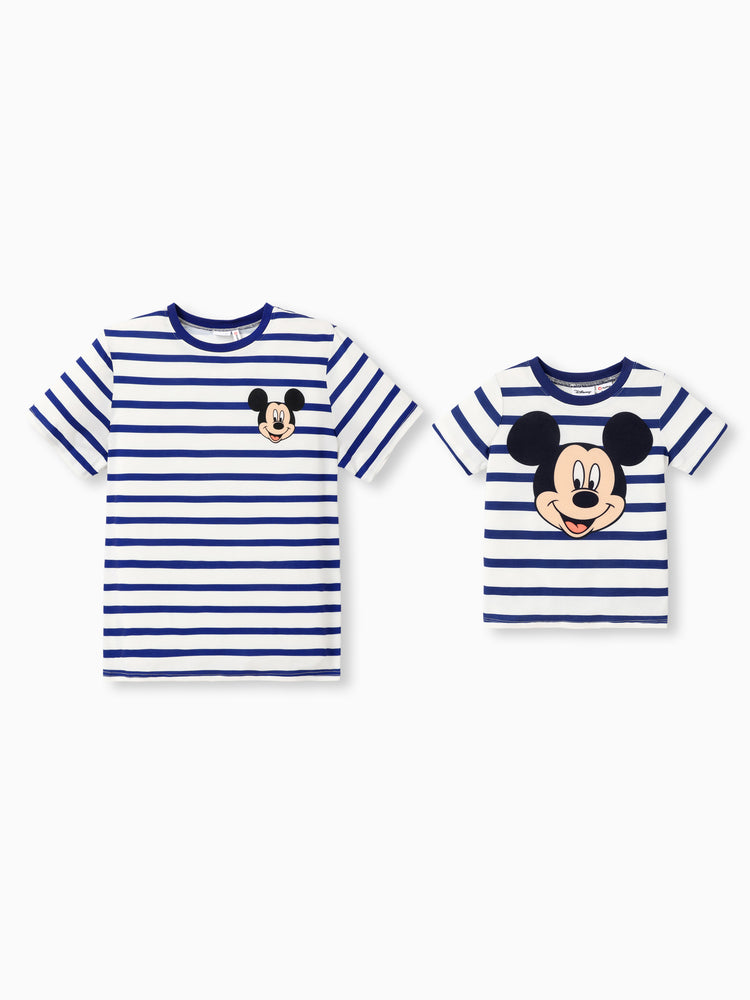 Disney Mickey et ses amis ensembles assortis famille papa et moi robes Naia™ à manches courtes à rayures et imprimé personnages et t-shirts RAYURES COLORÉES