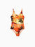 Toddler Girl Tropical Hawaiian Swimsuits Orange