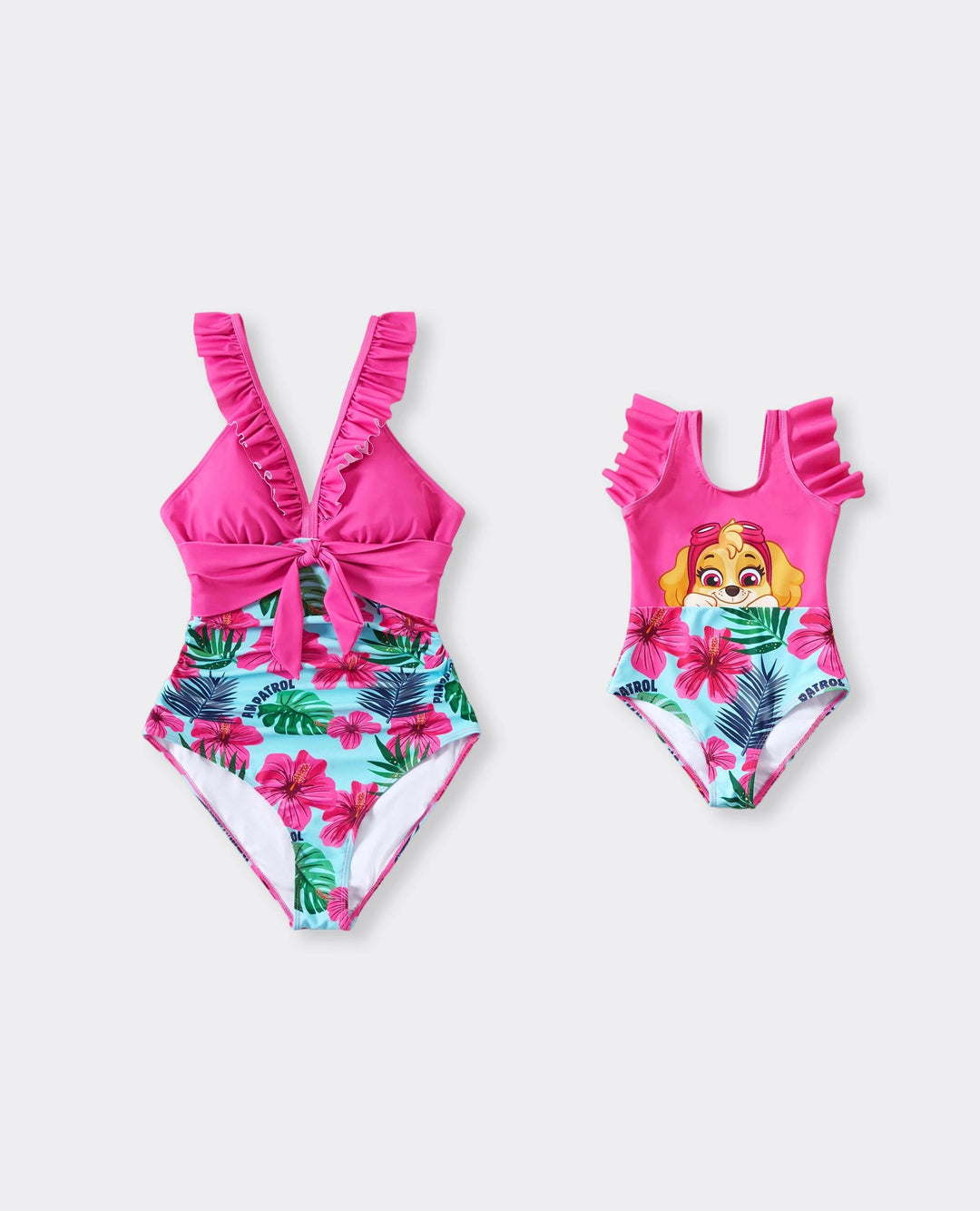 PAW Patrol Mommy & me Large Flower All-over Print Swimsuit Roseo