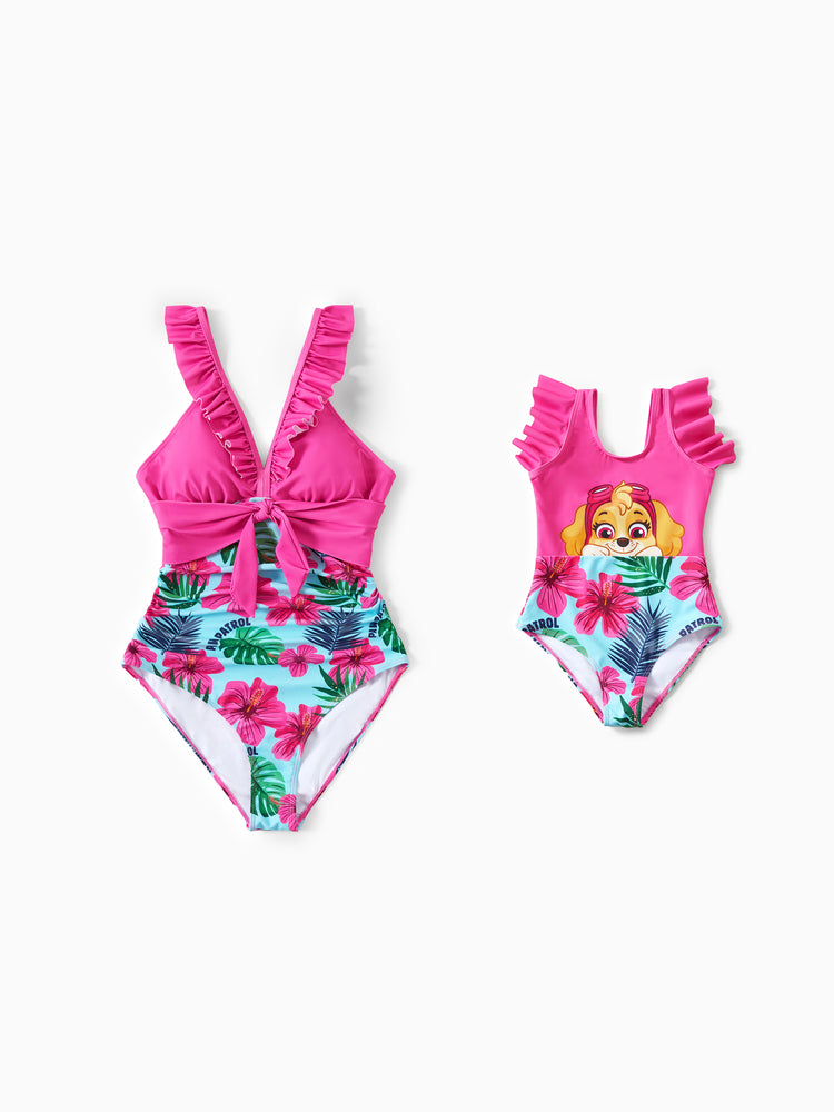PAW Patrol Mommy & me Large Flower All-over Print Swimsuit Roseo