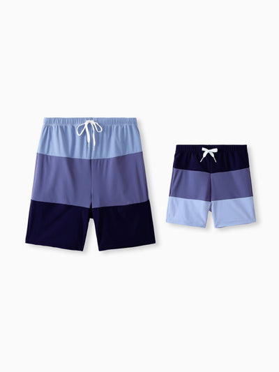 Daddy & Son Drawstring Swim Trunks  MultiColour