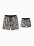 Daddy & Son Leopard Pattern Drawstring Swim Trunks Black