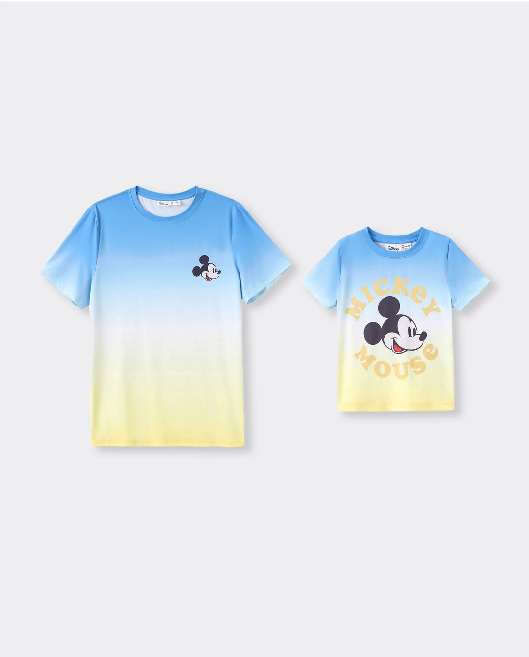 Disney Mickey and Friends Daddy and Me Family matching Mickey Mouse Allover Print Denim Dresse/Jumpsuit/T-shirt Blue