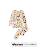 Bamboo Baby/Toddler 2-Piece Childlike Animal Print Snug-Fitting Pajamas Set Apricot