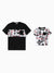Disney Mickey and Friends Daddy & Son Graffiti Casual T-shirt Black
