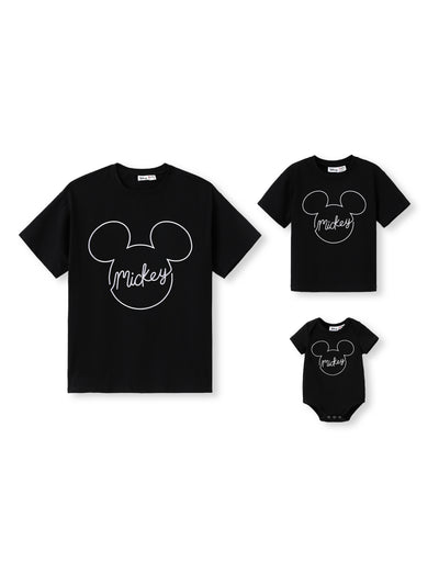 Daddy and Me Disney Mickey and Friends Family matching 1pc Mickey Mouse Allover Print Sporty Dress/Cotton Top /Romper
Expression Casual Suits Family Set 3pcs Cotton Unisex Black