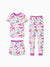 Pyjama de Noël/Halloween pour tout-petits/enfants Ensemble de pyjama 3 pièces en bambou Look 2 en 1 pour 4 saisons (ajustement parfait) Rose