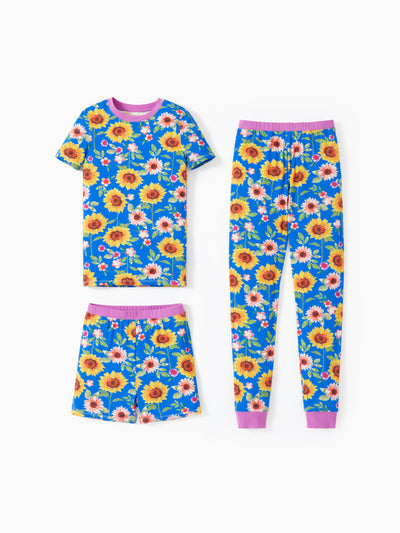 Pijama de bambú de 3 piezas para niños pequeños/niños, para Navidad/Halloween, 2 en 1, para las 4 estaciones (ajustado), color azul