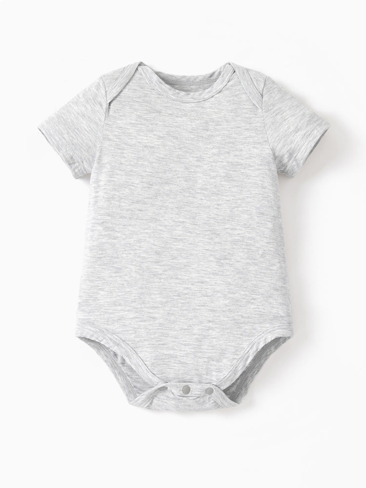 Mono informal de bambú para bebé niño/niña gris