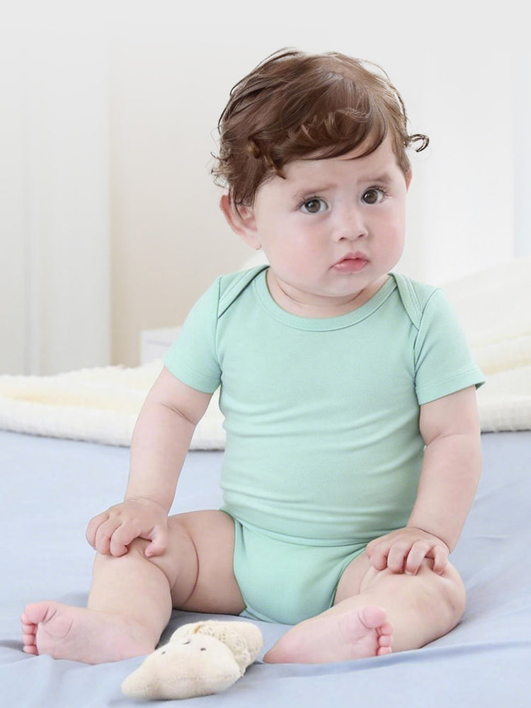 Mono informal de bambú para bebé niño/niña verde