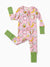 Kids Baby / Girl Bamboo Pajamas With Childlike Print (Snug-Fitting) Peach Pink