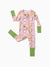 Kids Baby / Girl Bamboo Pajamas With Childlike Print (Snug-Fitting) Peach Pink