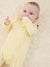 Pijama de bambú para bebé/niña con estampado infantil (ajustado) amarillo