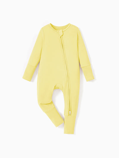 Kids Baby / Girl Bamboo Pajamas With Childlike Print (Snug-Fitting) Yellow
