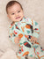Pyjama en bambou pour bébé/fille avec imprimé enfantin (ajusté) vert clair