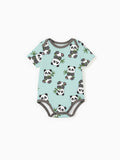 Bamboo Baby Boy/Girl Cute Animal Printed Bodysuit Blue