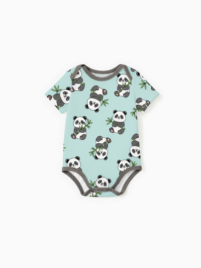 Bamboo Baby Boy/Girl Cute Animal Printed Bodysuit Blue