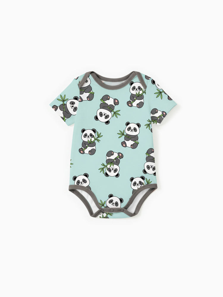 Bamboo Baby Boy/Girl Cute Animal Printed Bodysuit Blue