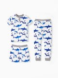 Toddler / Kids Christmas / Halloween PJS for Boys 3-Piece Bamboo Pajama Set 2-in-1 Look for 4 Seasons (Snug-Fitting) Bluish Grey
