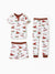Toddler / Kids Christmas / Halloween Pajamas 3-Piece Bamboo Pajama Set 2-in-1 Look for 4 Seasons (Snug-Fitting) White