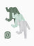 Bamboo Baby Boy / Girl 3-Pack Solid&Rainbow Printed 2-Way Zipper Anti Slip Long-sleeve Footie Green