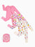 Pack de 3 calcetines de bambú para bebé niño/niña, con estampado de arcoíris y cremallera bidireccional, antideslizantes, de manga larga, color rosa