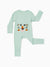 Bamboo Baby Boy / Girl Childlike Animal Pattern 2-way Zipper Footie Green