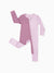 Bamboo Baby Boy / Girl Color Block 2-Way Zipper Anti Slip Long Sleeve Rompers Purple
