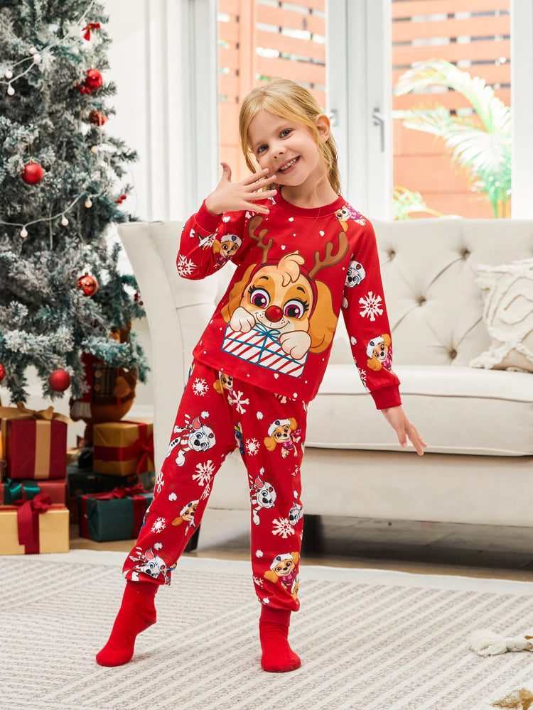 Ensemble pyjama assorti de Noël pour toute la famille Pat'Patrouille Chase et Marshall avec chaussettes de Noël 