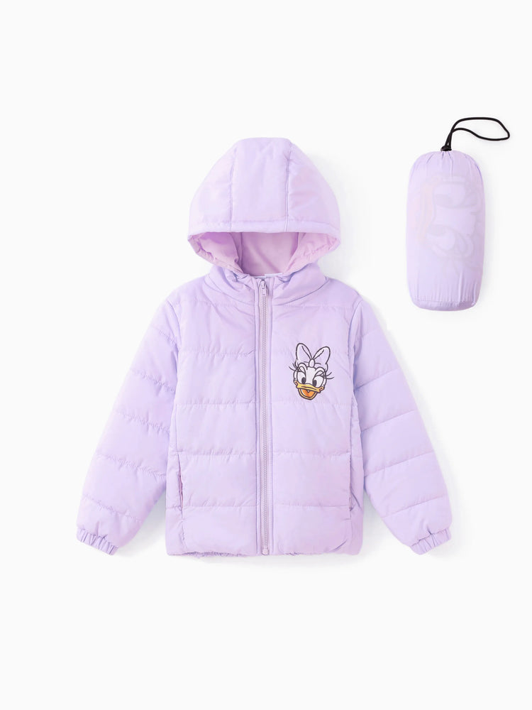 Doudoune à imprimé Daisy pour petite fille Disney Mickey et ses amis avec sac de rangement, violet