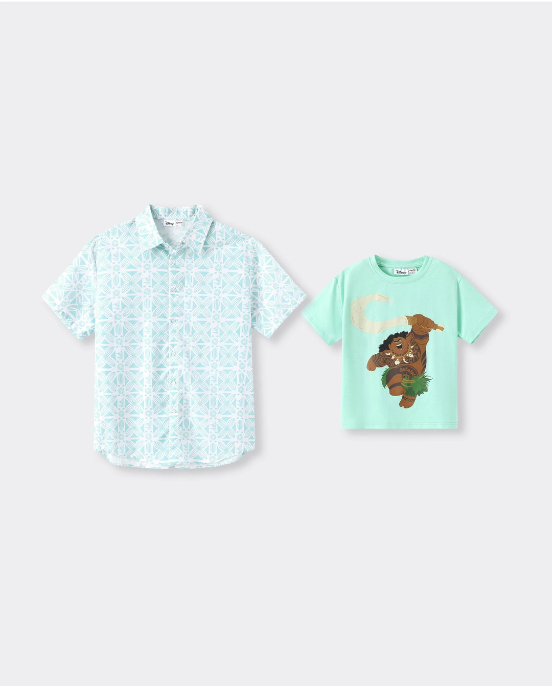 Disney Princess Daddy & Son Moana Shirt Green