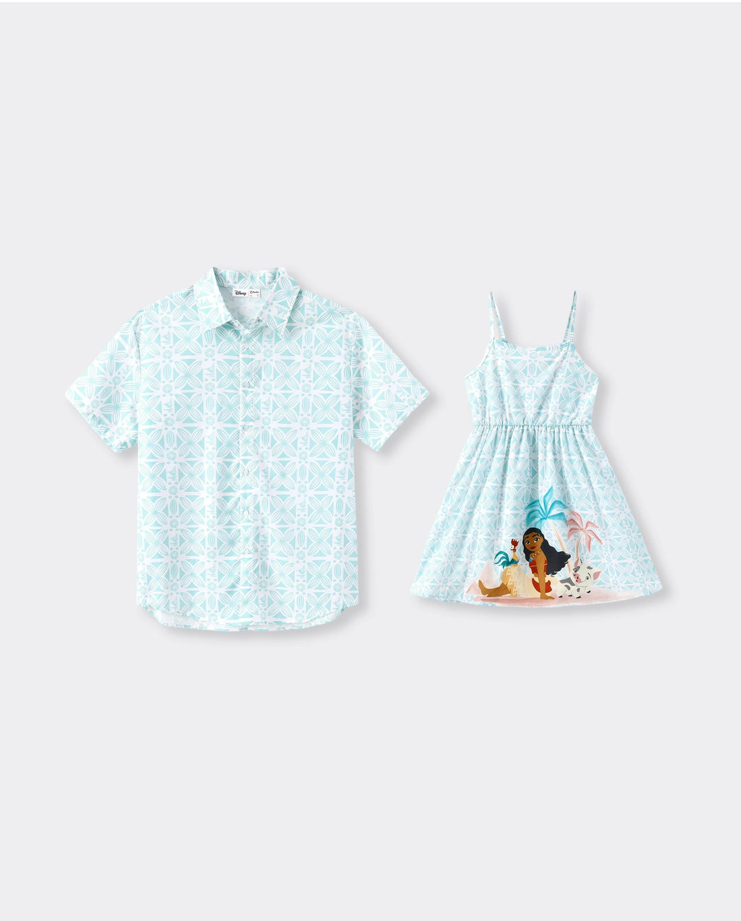 Disney Princess Daddy & Daughter Moana Dress/Shirt Green