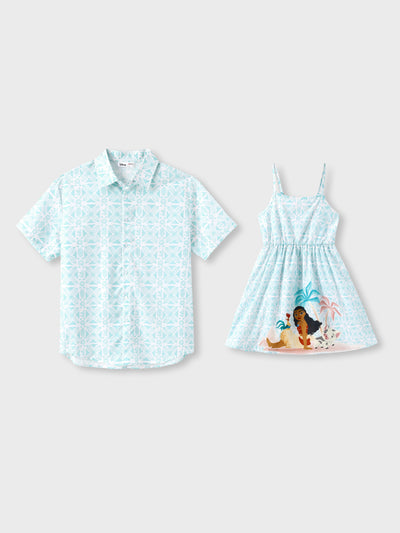 Disney Princess Daddy & Daughter Moana Dress/Shirt Green