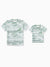 Daddy & Son Cotton Outfits Set Green Striped T-Shirt and Dress Set for Dad, Mom, Kids & Baby, Perfect for Summer Family Outings & Photos Green
