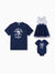 Daddy & Daughter Cotton T-Shirt & Dress Set – Sunny Days Palm Print for Dad, Mom, Baby & Toddler, Perfect for Summer Vacations & Family Outings Tibetan blue