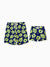 Daddy & Son Tropical Floral Swimsuits Halter Bikini & Swim Trunks Set Deep Blue