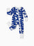 Bamboo Baby Boy/Girl Cartoon Printed 2-Way Zip Onesies Anti Slip Long-sleeve Footie Deep Blue