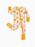 Bamboo Baby Boy/Girl Cartoon Printed 2-Way Zip Onesies Anti Slip Long-sleeve Footie Pale Yellow