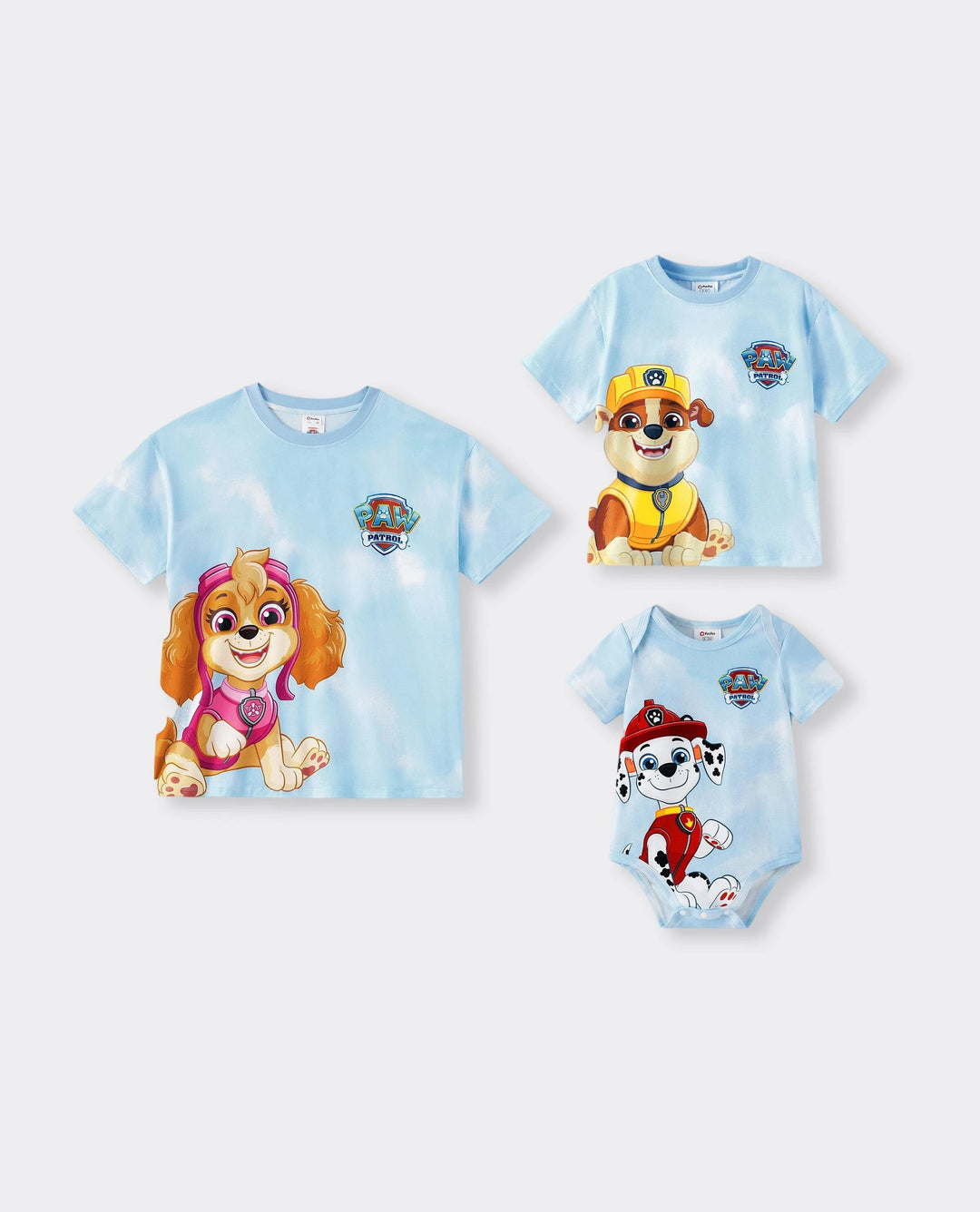PAW Patrol Mommy & me Casual Tie-dye Printed Tee Multi-color