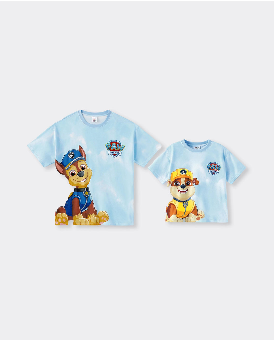 PAW Patrol Daddy & Son Casual Tie-dye Printed Tee Multi-color