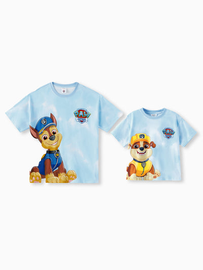 PAW Patrol Daddy & Son Casual Tie-dye Printed Tee Multi-color