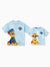 PAW Patrol Daddy & Son Casual Tie-dye Printed Tee Multi-color