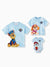 PAW Patrol Daddy & Daughter Casual Tie-dye Printed Tee Multi-color
