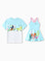 PAW Patrol Daddy & Daughter Floral Dress/ Cotton Top Turquoise