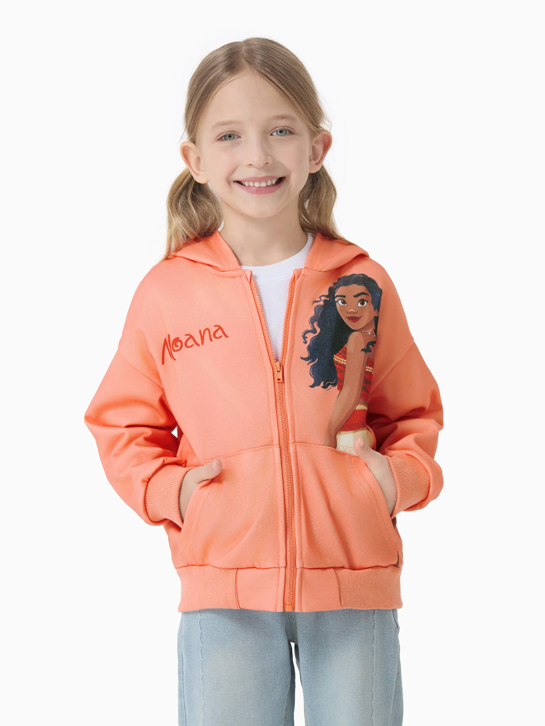 Disney Prinzessin Kleinkind Mädchen Vaiana Kapuzenjacke Orange Rot