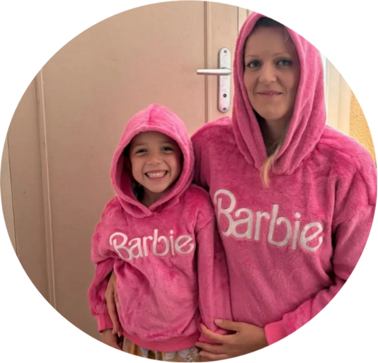 Barbie hoodies for mommy & 5-6Y girl