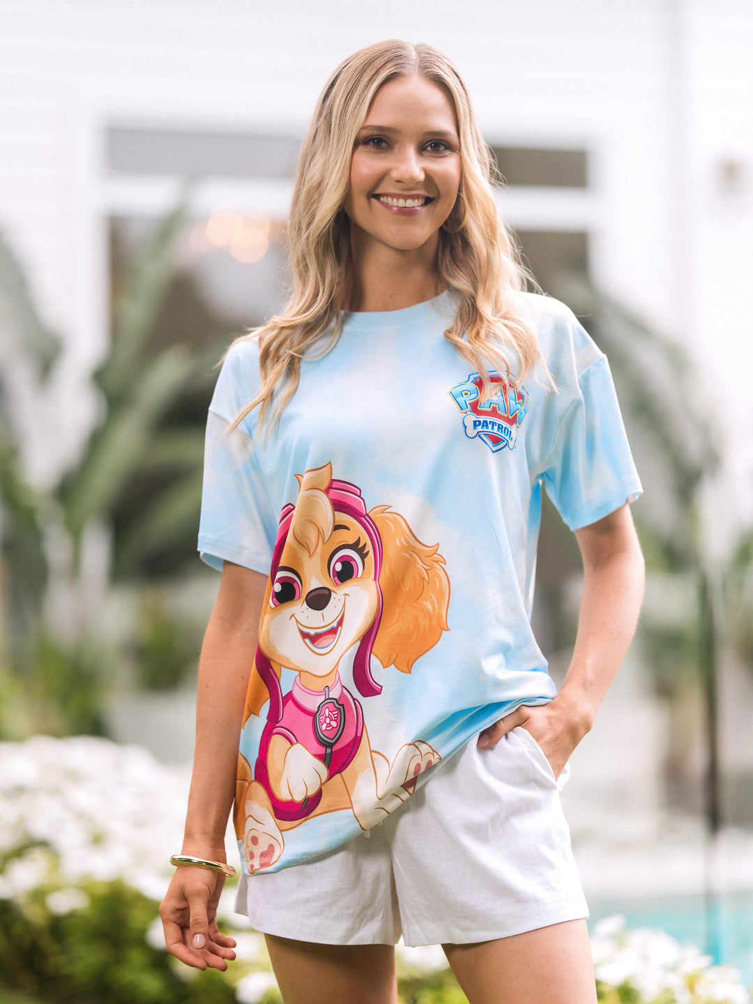 PAW Patrol Familien-Matching Casual T-Shirt mit Batik-Print – Mehrfarbig