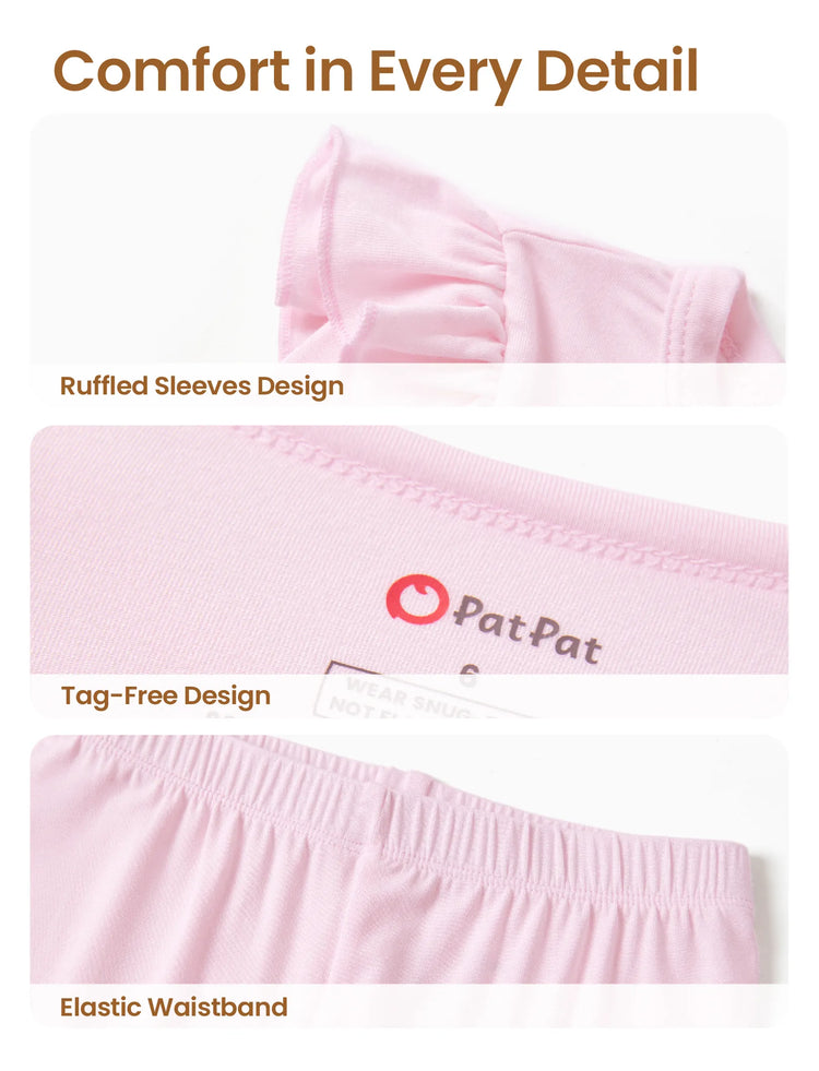 Toddler / Kids Halloween Pajamas With Childlike Print (1-Piece Snug-Fitting ) Pink